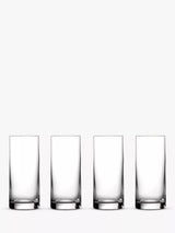 Set of 4 Highball Glasses, 440ml Capacity, Clear Crystal