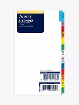A-Z Index Dividers for Personal Organiser with Two Letters Per Tab, 171mm x 95mm