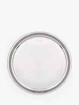 John Lewis Hammered Stainless Steel Round Silver Serving Tray 36cm