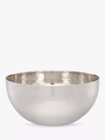 John Lewis Hammered Stainless Steel Serving Bowl 12cm Silver