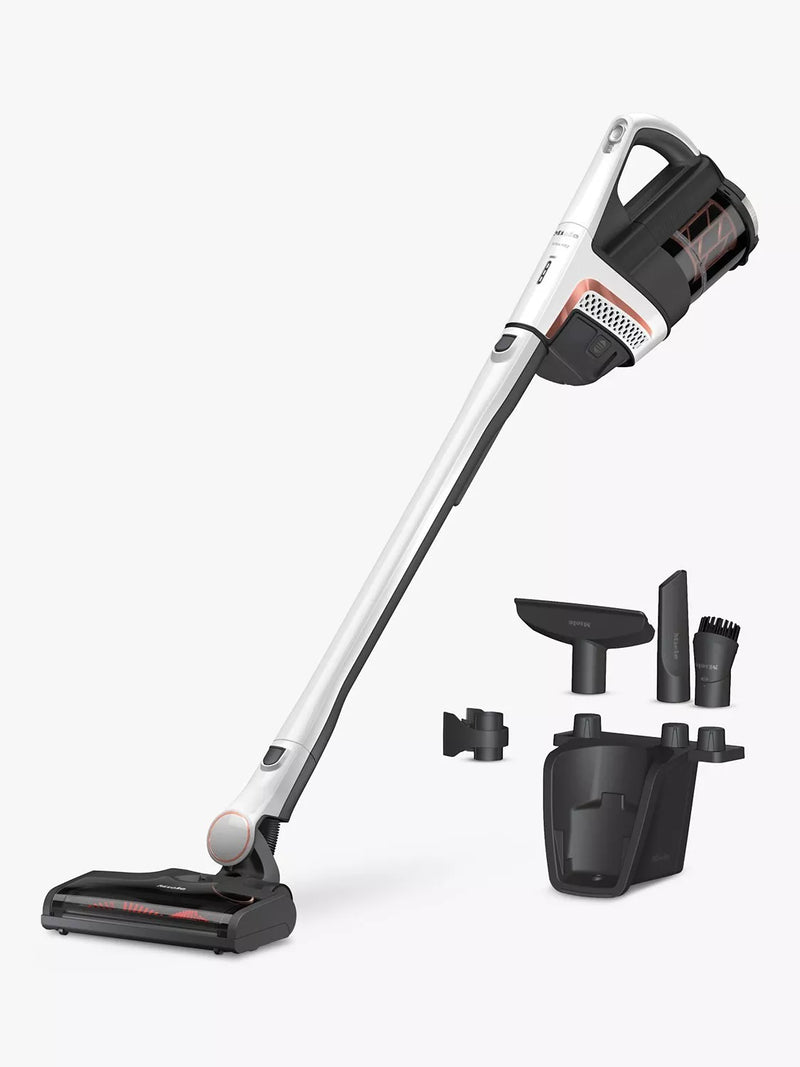 Miele Triflex HX2 cordless vacuum cleaner in Lotus White, imported from the UK