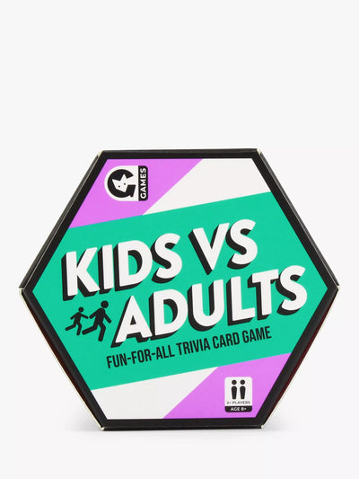Ginger Fox Hexagon Kids vs. Adults Trivia Card Game
