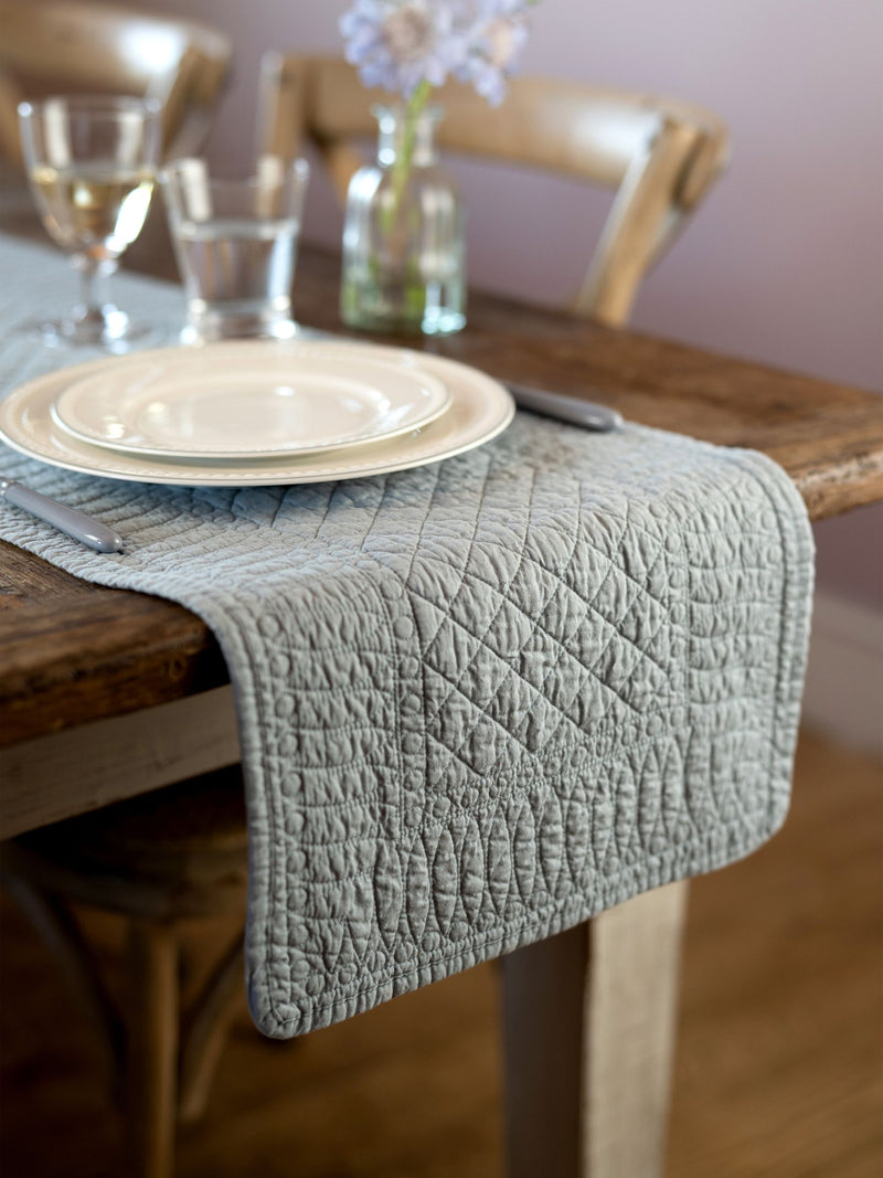 Mary Berry Grey Signature table runner 195.5cm by 34cm, imported from UK