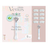 Gillette Venus Manual Razor for Pubic Hair and Skin with 9 Blades