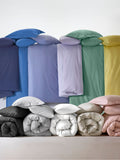 Pink polycotton duvet cover and pillowcase set, imported from the UK