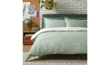 Habitat Seersucker Gingham Woven Green Duvet Cover Set King