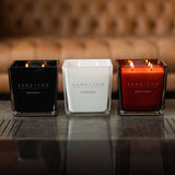 Sand & Fog Square 4 Wick Scented Candle in Speakeasy, Ocean Mist, Blush Rose 57oz