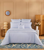 Yves Delorme Triomphe Celeste Double Flat Sheet 240cm x 295cm (British brand)