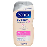 Sanex Expert+ Micellar Hypoallergenic Shower Gel Sensitive Skin Cleanser 450ml