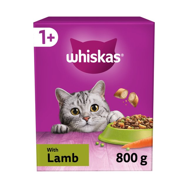 Whiskas 1+ Adult Dry Cat Food with Lamb 800g GOODS M&S