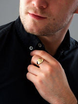 Beaverbrooks Gold 9ct Cushion Signet Ring 12mm