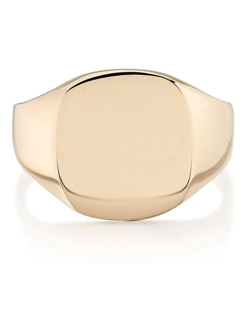 Beaverbrooks Gold 9ct Gold Cushion Signet Ring 12mm - British product
