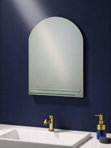 Showerdrape Greenwich Arched Bathroom Mirror with Shelf 70cm x 50cm