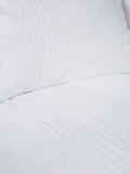 Serene White Amalfi Pin Tuck Duvet Cover and Pillowcase Set