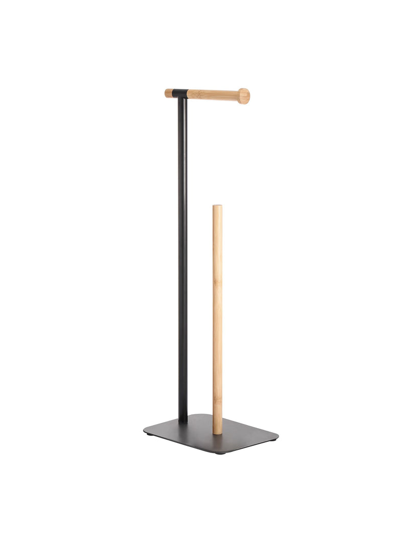 Showerdrape Black Sonata Toilet Roll and Spare Paper Holder