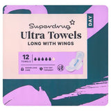 Superdrug Long Ultra Sanitary Towels with Wings 12 Pack