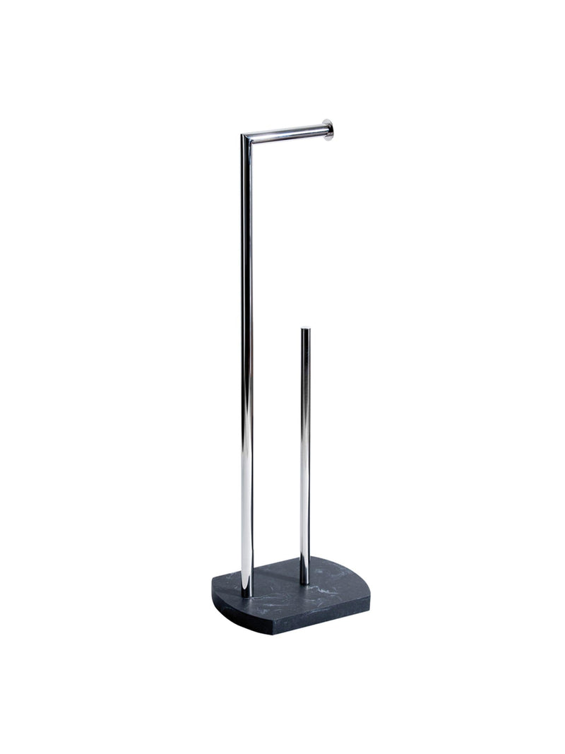 Showerdrape Grey Octavia Toilet Roll and Spare Paper Holder