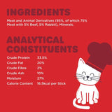 Webbox Cats Delight Tasty Sticks with Beef & Rabbit 30g