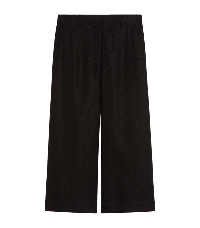Max Mara Linen-Blend Abissi Culotte Trousers, imported from the UK