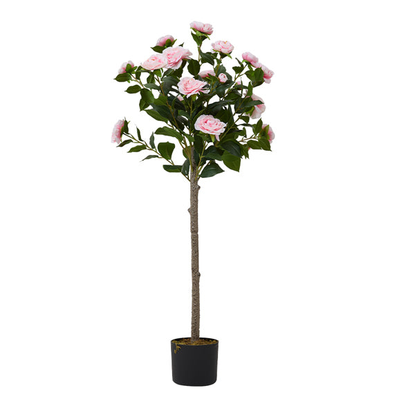Livingandhome artificial camellia tree white flowers 90cm, UK version