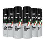 Lynx Africa Squeezed Mandarin & Sandalwood Men's Anti-Perspirant Spray 6 x 200ml