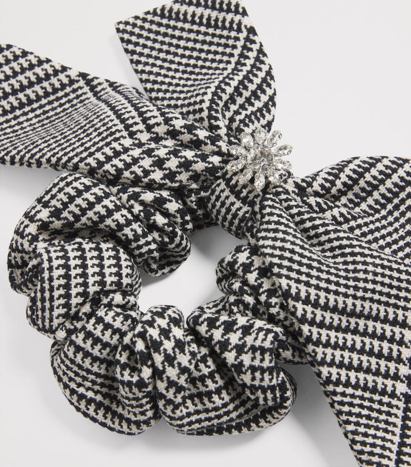 Self-Portrait Kids Wool-Blend Check Hair Bow