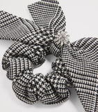 Self-Portrait Kids Wool-Blend Check Hair Bow