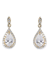 Ivory & Co Gold Belmont Crystal Teardrop Earrings 2cm
