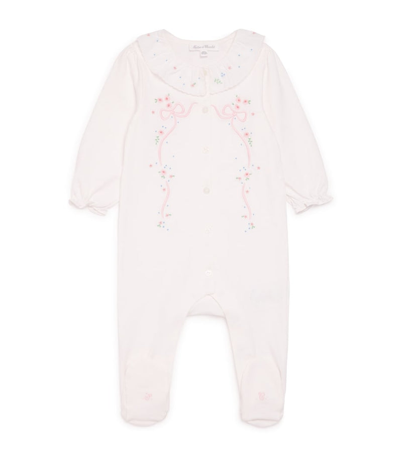 Tartine et Chocolat cotton frill-collar all-in-one 0-24 months (British brand)