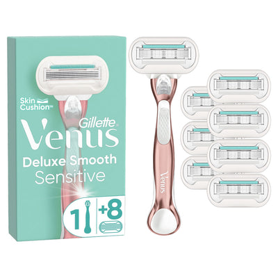 Gillette Venus Deluxe Smooth Sensitive Women's Razor 8 Blades