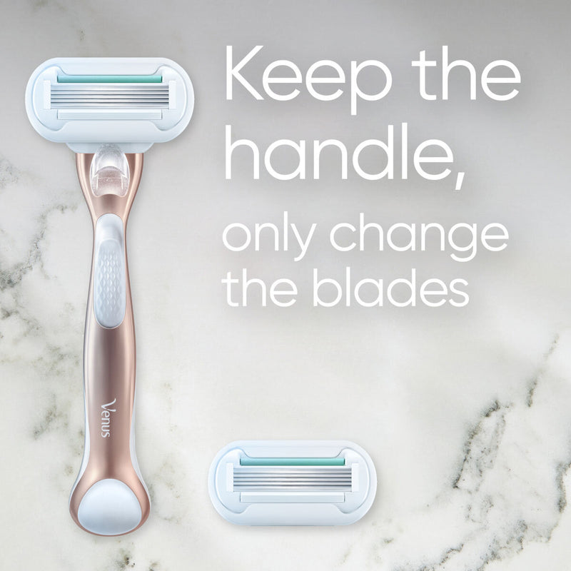 Gillette Venus Deluxe Smooth Sensitive Razor 8 Blades, UK version