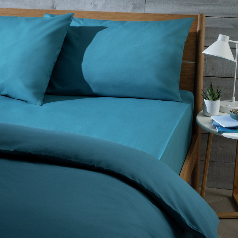 Habitat petrol blue fitted sheet king size, UK version