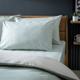Habitat sage green polycotton pillowcases L50 x W75cm, UK version