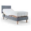 Mibed Memory Single Adjustable Bed With Mattress - Grey