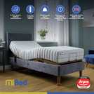 Mibed Memory Single Adjustable Bed With Mattress - Grey