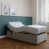 Mibed adjustable bed and mattress Dark Grey Single, imported from the UK