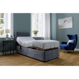 Mibed Single Adjustable Bed with Mattress Grey, imported from the UK