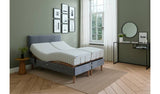 Mibed Adjustable Bed with Mattress Grey Kingsize, imported from the UK