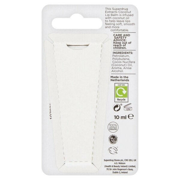 Superdrug Extracts Coconut Lip Balm 10ml GOODS Superdrug