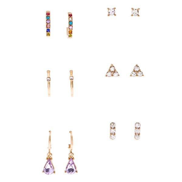 Superdrug Studio Multi Jewel Hoop & Stud 6PK GOODS Superdrug