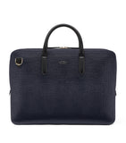 Smythson premium leather briefcase with logo detail (British brand)