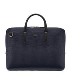 Smythson premium leather briefcase with logo detail (British brand)