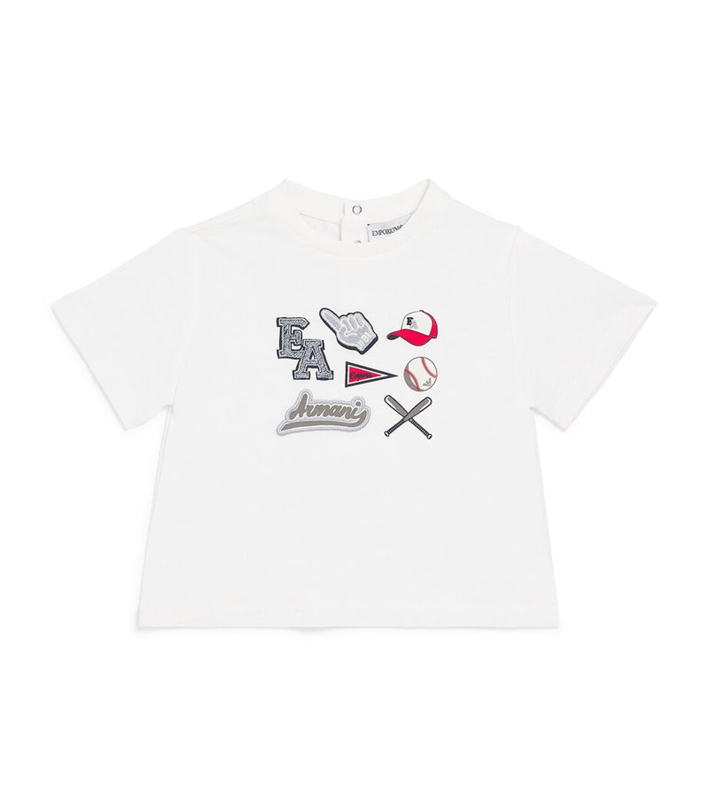Emporio Armani Kids Cotton Jersey Patch T-shirt 6-36 months - British product