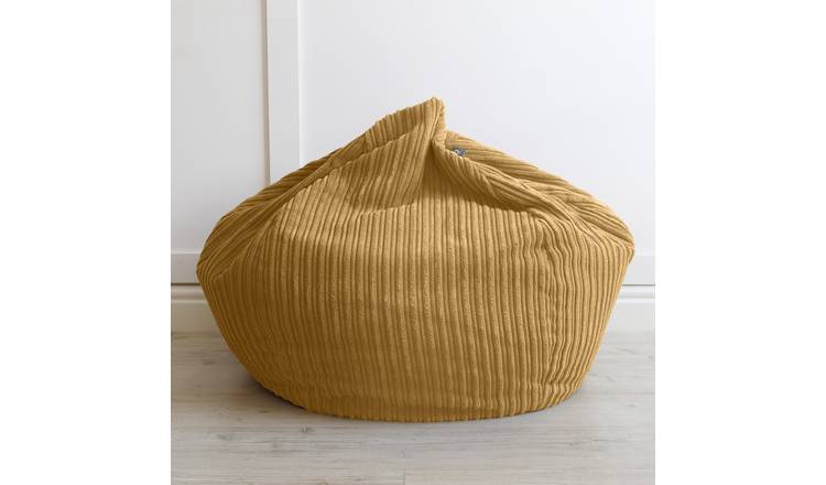 rucomfy kids slouch bean bag mustard 60x80x80cm, imported from the UK