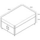 Sealy Eldon Comfort Superking Divan Bed Grey (British brand)