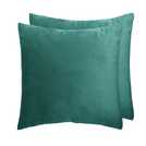 Habitat teal velvet cushion cover 2 pack 43x43cm, UK version