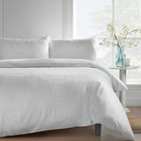 Catherine Lansfield woven check white bedding set double - British product