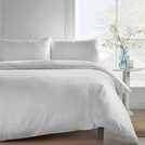 Catherine Lansfield woven check white bedding set double - British product
