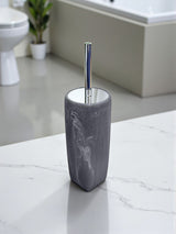Showerdrape Grey Octavia Toilet Brush and Holder Set 39cm x 10cm