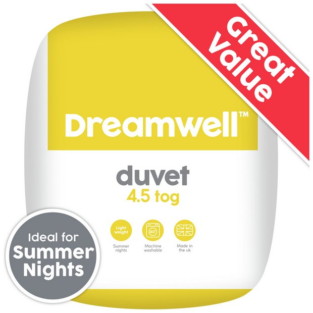 Dreamwell Light Weight 4.5 Tog Single Duvet - British product